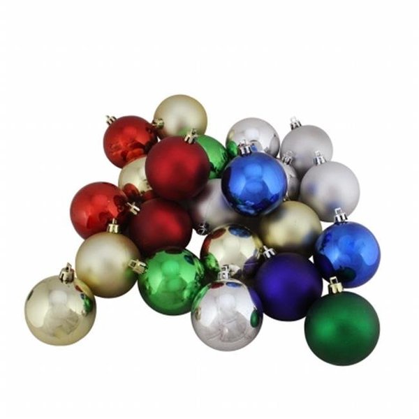 Northlight Seasonal Northlight Seasonal 31753543 Shatterproof Traditional Multi-Color Shiny & Matte Christmas Ball Ornaments 31753543